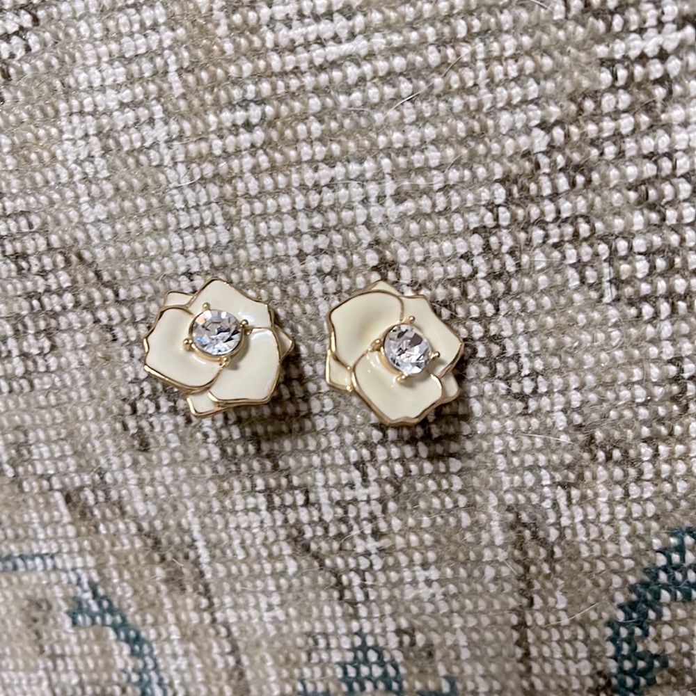 J.Crew Enamel Flower Earrings